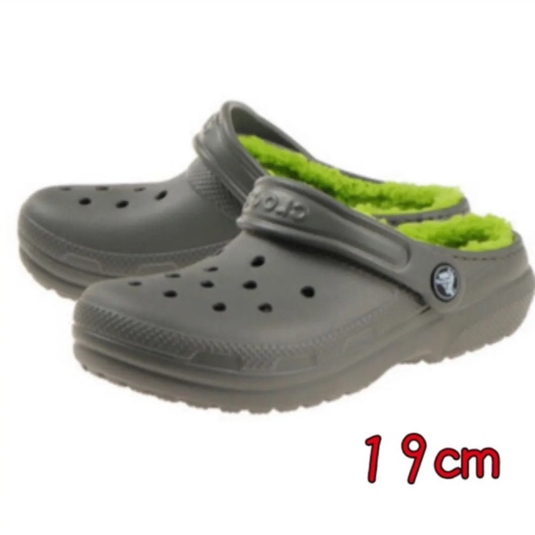 crocs(クロックス)の新品 19㎝ クロックス クラシック ラインド クロッグ キッズ スレートグレー キッズ/ベビー/マタニティのキッズ靴/シューズ(15cm~)(サンダル)の商品写真