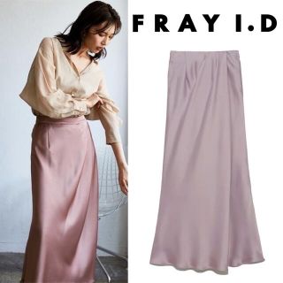 フレイアイディー(FRAY I.D)のFRAY I.D フレイ アイディー サテンタックナロースカート(ロングスカート)