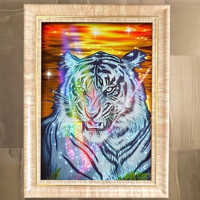♪開運 虎グラフィックアートピクチャー♪絵画調で額付き 風水 ♪開運 虎グラフィックアートピクチャー♪絵画調で額付き 風水