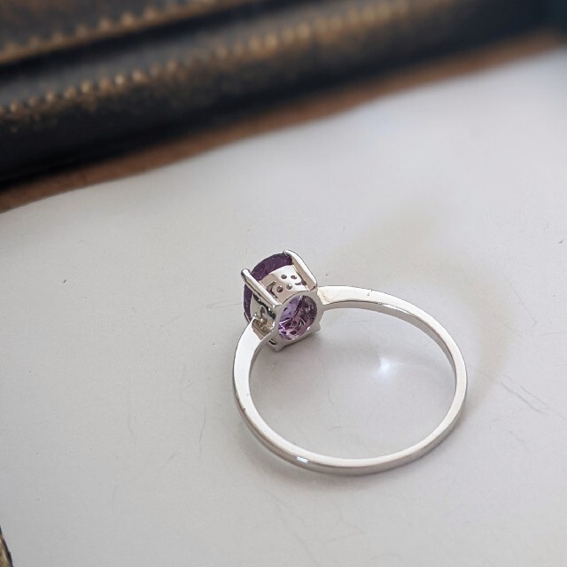 アメジスト 天然石 オーバル 1.1ct 指輪 925 シルバー リング レディースのアクセサリー(リング(指輪))の商品写真