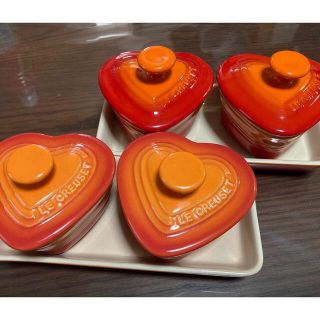 ルクルーゼ(LE CREUSET)の蓋付きラムカン　2セット(食器)