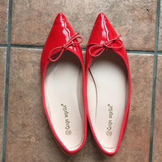 レペット(repetto)のレペット 風 バレエシューズ フラットシューズ 赤 38(バレエシューズ)