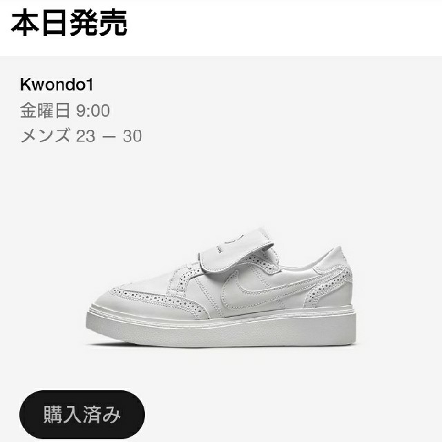 NIKE(ナイキ)のPEACEMINUSONE ×Nike kwondo1 26cm メンズの靴/シューズ(スニーカー)の商品写真