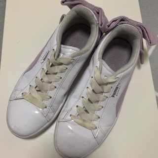 プーマ(PUMA)のPUMAプーマ　スニーカー　22cm バスケットボウ　エナメルリボン　ラベンダー(スニーカー)