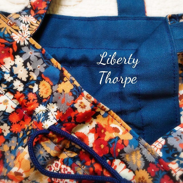 ✰輸入Liberty Thorpe✰ 持ち手付巾着　L　体操服袋　入園入学 ハンドメイドのキッズ/ベビー(外出用品)の商品写真