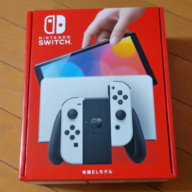 Nintendo Switch(ニンテンドースイッチ)のニンテンドースイッチ有機ELモデル ホワイト　新品未開封 エンタメ/ホビーのゲームソフト/ゲーム機本体(家庭用ゲーム機本体)の商品写真