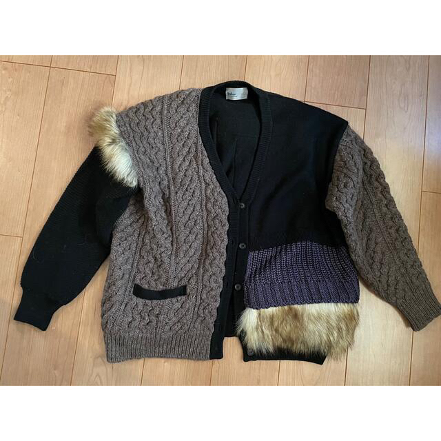 Kolor 異素材ニットカーディガン　美品　サカイsacai