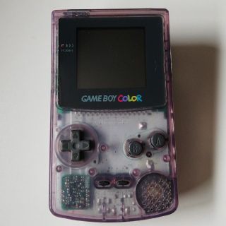 ニンテンドウ(任天堂)の起動確認済み★ゲームボーイカラー 本体 クリアパープル★CGB-001(携帯用ゲーム機本体)