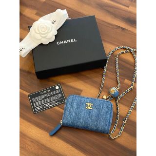 CHANEL - シャネル デニム パールクラッシュ チェーンウォレット ...