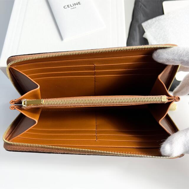 新品日本未入荷 セリーヌ CELINE 長財布 トリオンフエンボス タン 茶 ...