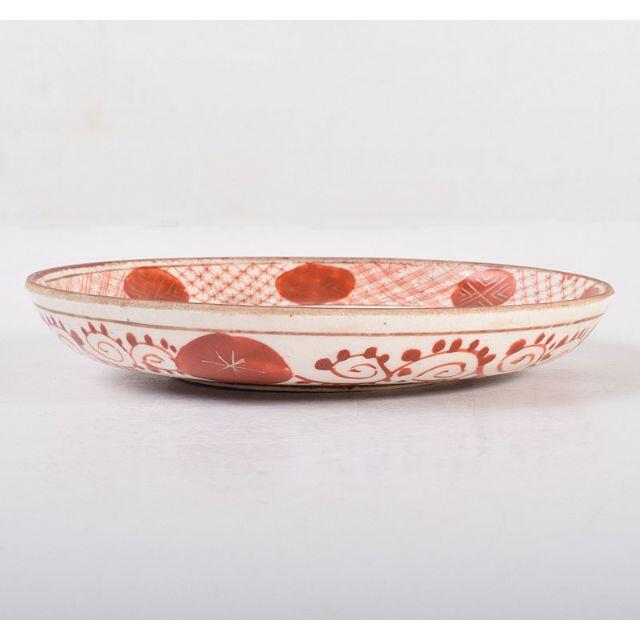 九谷焼 古九谷 八郎手赤絵金彩 山水人物文 小皿 5客 V R4075の 九谷焼 古九谷 八郎手赤絵金彩 山水人物文 小皿 5客 V R4075の