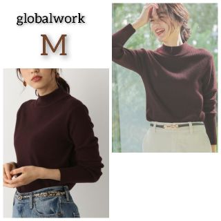 グローバルワーク(GLOBAL WORK)の美品 グローバルワーク メルティーリブニット トップス 長袖(ニット/セーター)