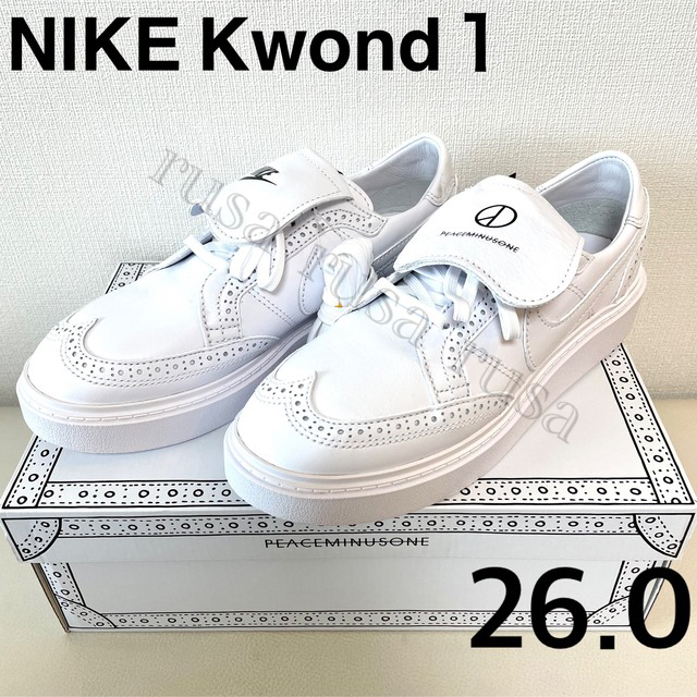 新品 NIKE PEACEMINUSONE  Kwondo1 ホワイト 26cm