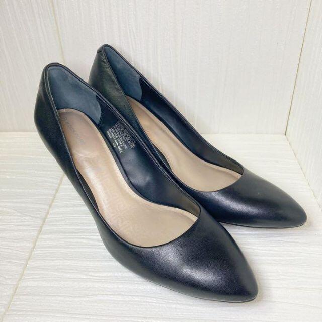 ROCKPORT(ロックポート)の【お仕事や冠婚葬祭にも❤️】ロックポート　24.5cm 黒　レザー　ヒール　美脚 レディースの靴/シューズ(ハイヒール/パンプス)の商品写真