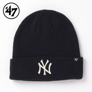 ニューエラー(NEW ERA)の【新品】47BRAND NY ヤンキース ニット帽 紺 ニューヨーク(ニット帽/ビーニー)