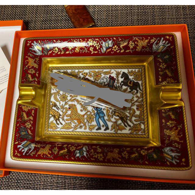 超特価SALE開催！】 Hermes インドの狩猟 アッシュトレイ 灰皿 エルメス HERMES 灰皿