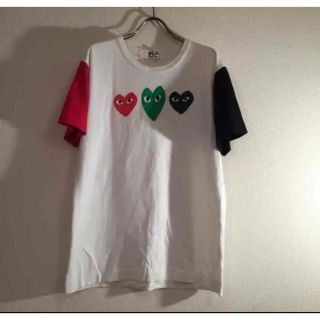 コムデギャルソン(COMME des GARCONS)の【PLAY COMME des GARÇONS】3連ハートTEE(Tシャツ/カットソー(半袖/袖なし))