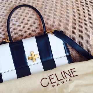 セリーヌ(celine)の本物♥︎セリーヌ♥︎ストライプバック♥︎(ショルダーバッグ)