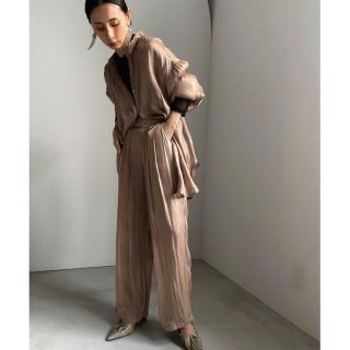 アメリヴィンテージ(Ameri VINTAGE)のGLOSSY TUCK PANTSアメリAmeri vintage黒石奈央子完売(その他)