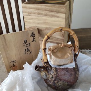 新品　備前焼　小西陶古　急須　大型　希少(食器)