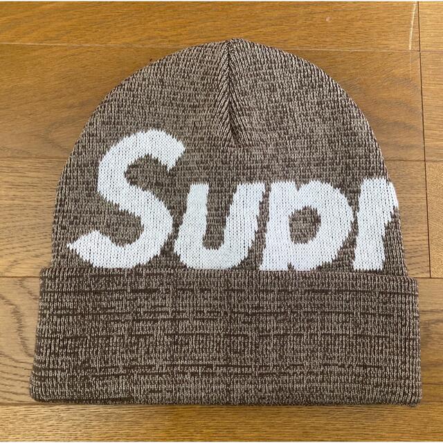 Supreme Big Logo Beanieシュプリームビックロゴビーニー茶色