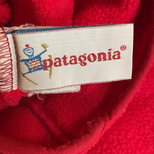 patagonia(パタゴニア)のpatagonia kidsプルオーバーフリースTシンチラ　レッド　ビンテージ キッズ/ベビー/マタニティのキッズ服女の子用(90cm~)(Tシャツ/カットソー)の商品写真