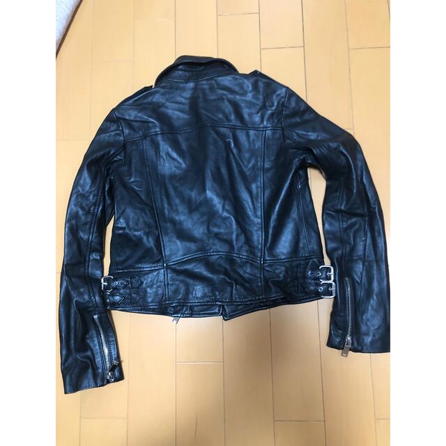 新品　ZARA リアルレザー　羊レザー　ライダースジャケット　黒　Mサイズ