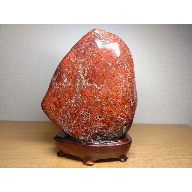キナリ・ベージュ-津軽・花紋石 965g 錦石• 碧玉 ジャスパー 原石 鑑賞 ...