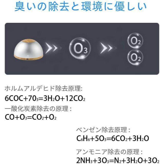 小型 空気清浄機 オゾン発生　ポータブル   99％滅菌  脱臭 USB充電 スマホ/家電/カメラの生活家電(空気清浄器)の商品写真