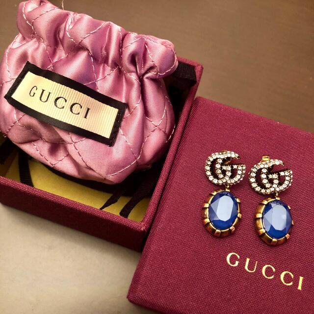 GUCCI ブルーストーン クリスタルピアス ジミン着用