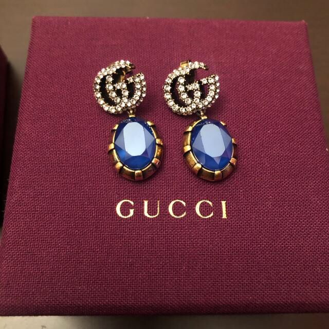 GUCCI ブルーストーン クリスタルピアス ジミン着用