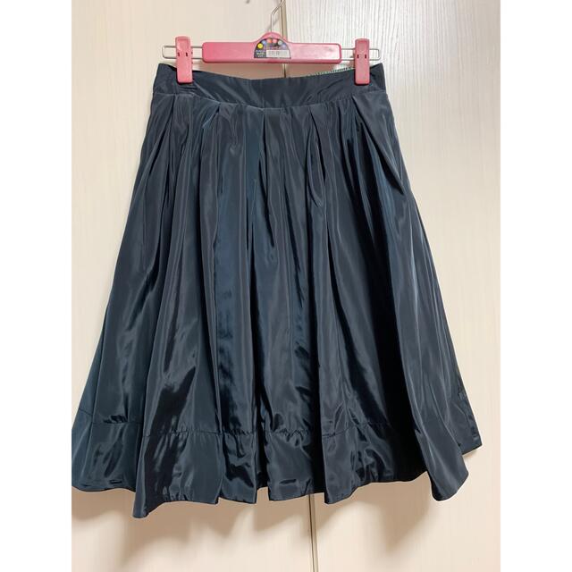 URBAN RESEARCH(アーバンリサーチ)のアーバンリサーチ 紺色＆グリーンストライプ  リバーシブルスカート レディースのスカート(ひざ丈スカート)の商品写真