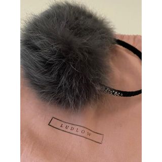 ラドロー(LUDLOW)の美品 LUDLOW ビジュー装飾 フォックス ファー イヤーマフ(イヤーマフ)