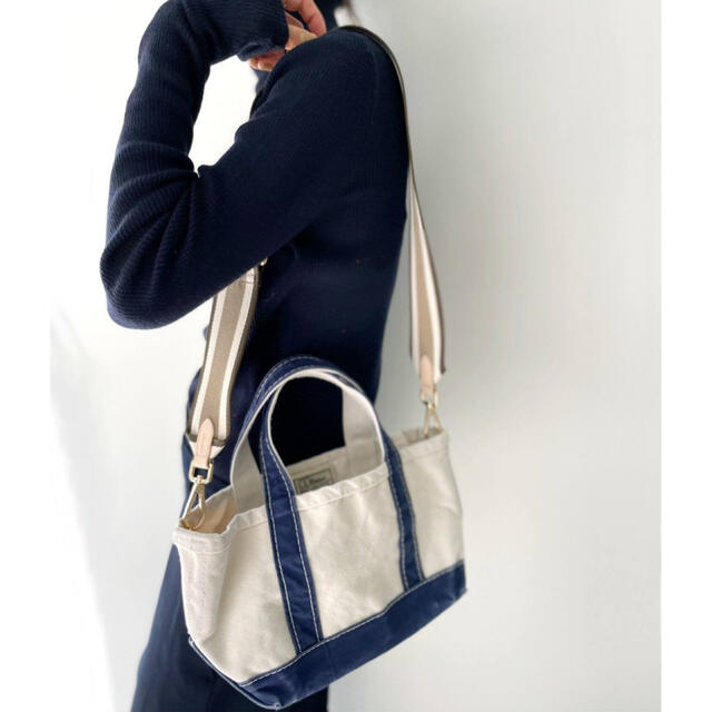 L'Appartement DEUXIEME CLASSE(アパルトモンドゥーズィエムクラス)の★新品★ネイビー【L.L.Bean 】Canvas Mini Tote Bag レディースのバッグ(トートバッグ)の商品写真