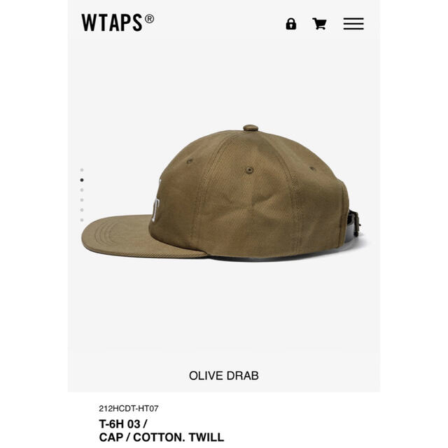 W)taps(ダブルタップス)のwtaps キャップ　T-6H 03 cotton twill cap メンズの帽子(キャップ)の商品写真