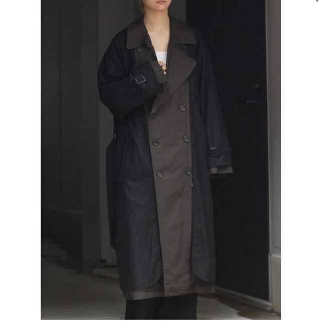 1LDK SELECT(ワンエルディーケーセレクト)のyoke Reversible Trench Coat 21aw size1 メンズのジャケット/アウター(トレンチコート)の商品写真