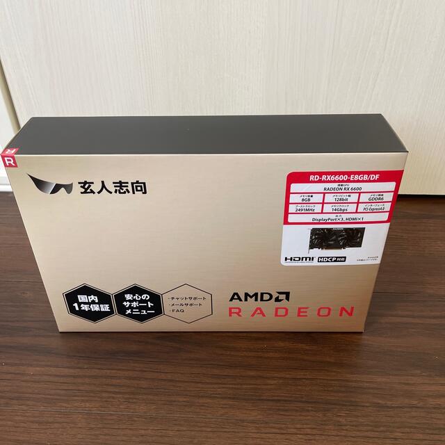 新品送料込 RADEON RX 6600 RD-RX6600-E8GB/DF