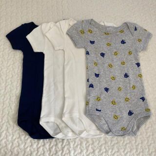 プチバトー(PETIT BATEAU)の【プチバトー】半袖ボディ ロンパース 下着 4枚セット(ロンパース)