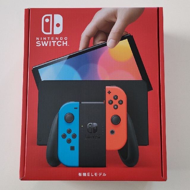 本物品質の Nintendo Switch 新品未開封 ネオンブルー&レッド 有機EL