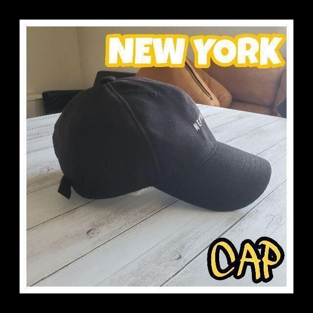 New York　キャップ　ユニセックス　メンズ　レディース　ブラック メンズの帽子(キャップ)の商品写真