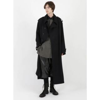 ヨウジヤマモト21AW アーミーギャバ トレンチコートyohjiyamamoto