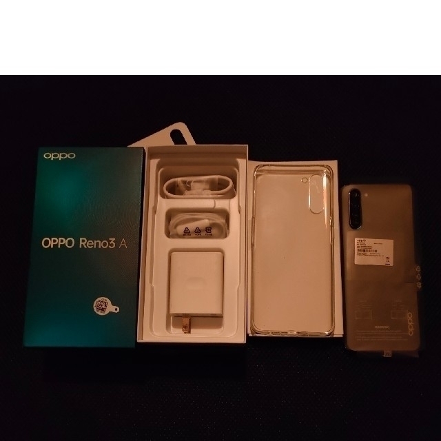 SIMフリー Oppo Reno3A  中古 画面に小傷あり ケース付き スマホ/家電/カメラのスマートフォン/携帯電話(スマートフォン本体)の商品写真