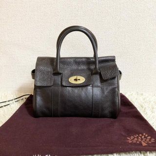 マルベリー(Mulberry)の極美品⭐️マルベリー ミニベイズウォーター ターンロック ハンドバッグ レザー(ハンドバッグ)