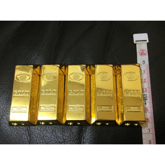 新品　GOLD 金塊　ゴールドバー5個セット（ジャンク品扱い）定価2,750円 メンズのファッション小物(タバコグッズ)の商品写真