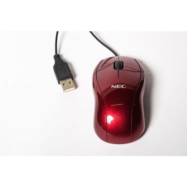 NEC(エヌイーシー)のNEC AC ADAPTER & USBマウス〆2(黒・赤) 品番n00-1 スマホ/家電/カメラのPC/タブレット(PC周辺機器)の商品写真