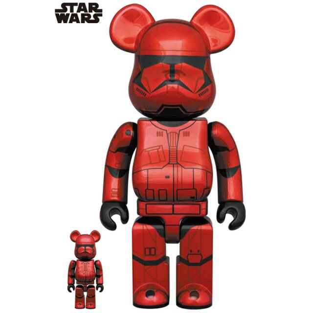 MEDICOM TOY(メディコムトイ)のBE@RBRICK SITH TROOPER CHROME 100％&400％  エンタメ/ホビーのフィギュア(その他)の商品写真