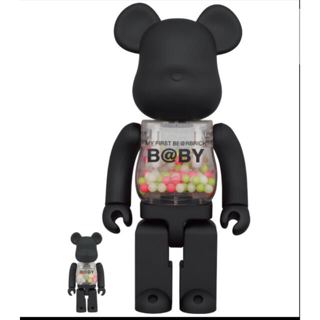 MY FIRST BE@RBRICK MATT BLACK 100% 400%