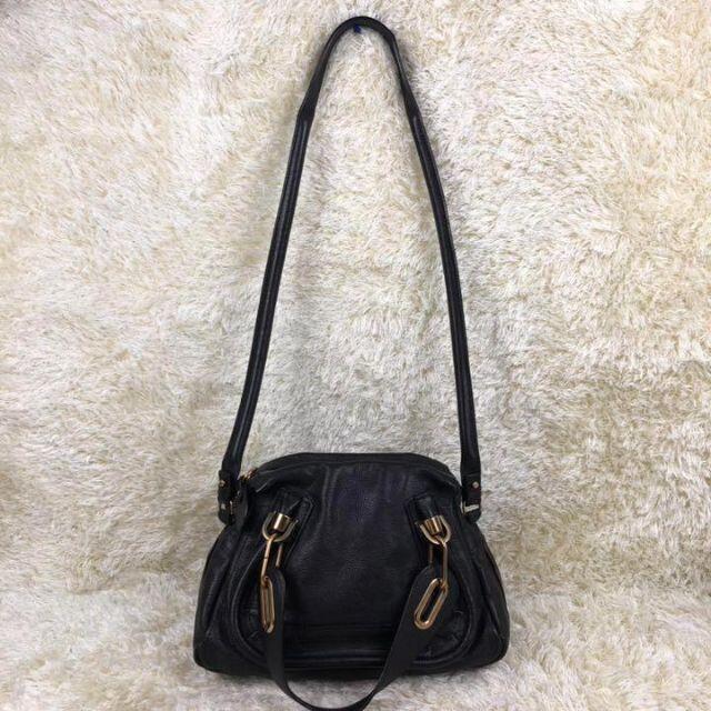 Chloe(クロエ)の極美品✨クロエ スモール パラティ 2way レザー ショルダーバッグ 金具 黒 レディースのバッグ(ショルダーバッグ)の商品写真