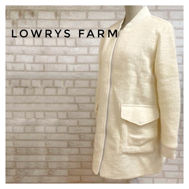 LOWRYS FARM レディース ロング ウールコート M アイボリー | フリマアプリ ラクマ