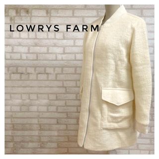 ローリーズファーム(LOWRYS FARM)のLOWRYS FARM レディース ロング ウールコート M アイボリー(毛皮/ファーコート)